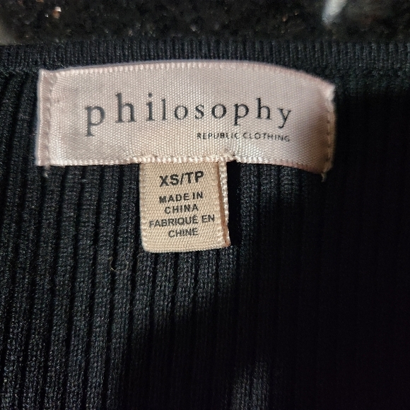 Philosophy Black Women's Sweater NWOT - Picture 5 of 5